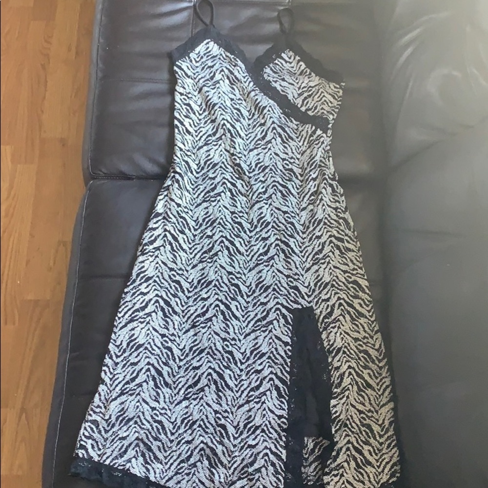 Black tiger print dress